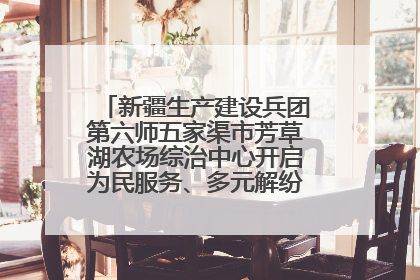新疆生产建设兵团第六师五家渠市芳草湖农场综治中心开启为民服务、多元解纷“超市”新体验